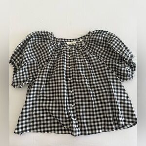 Doen June Noir-Greta Gingham Blouse